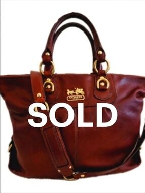 Sold..Coach Madison Julianne Brown Leather Shoulder Bag 12935